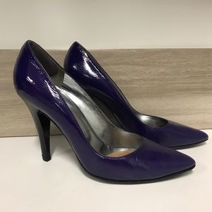 Sigerson Morrison purple patent pumps